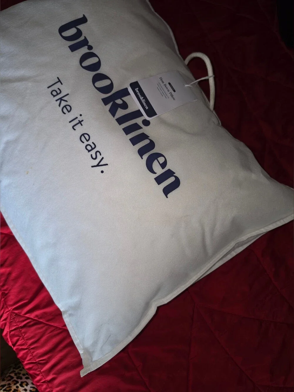 Brooklinen FIRE! NWT! Firm Down Pillow in Standard. R2S!